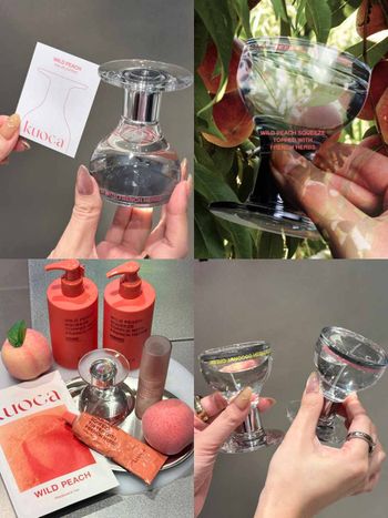 韓國聖水洞爆紅香氛kuoca首款全新香水系列上市！「鮮甜野桃、葡萄柚布蕾、咖啡」化作淡香精，香水瓶變酒杯、細節太可愛！