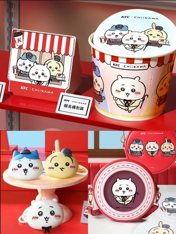 肯德基跟吉伊卡哇聯名了！限定炸雞桶&飲料杯可愛到捨不得丟、還有超萌「店員烏薩奇」吊飾要買！