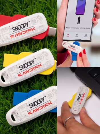 Sandisk推出史努比聯名隨身碟！1TB行動固態硬碟「紅色小屋」圖案太可愛、粉絲得珍藏！
