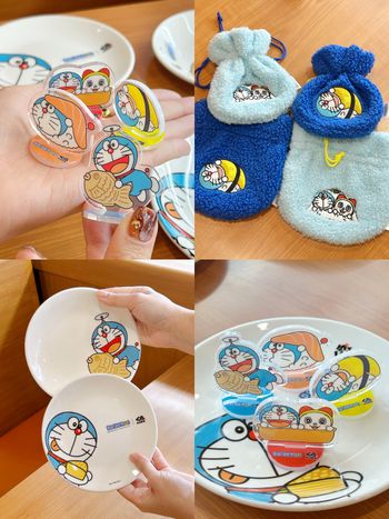 藏壽司最新滿額贈是哆啦A夢周邊小物！超可愛「絨毛束口袋、竹蜻蜓哆啦A夢陶瓷盤」免費帶回家！