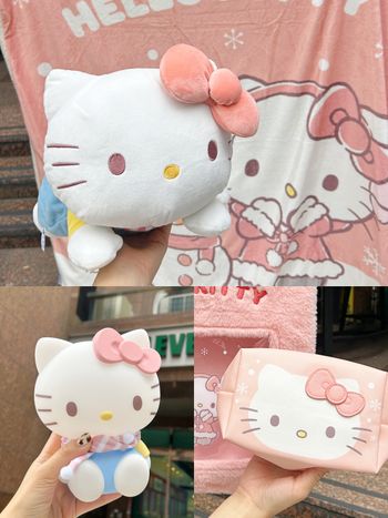 7-11開賣Hello Kitty聖誕福袋！超可愛「凱蒂貓小夜燈+折疊傘、法蘭絨被+玩偶面紙套」全都想帶回家！