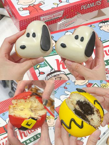 Krispy Kreme跟史努比聯名了！「大頭史努比、查理布朗肚肚甜甜圈」Q到捨不得吃、買再送聖誕小卡！