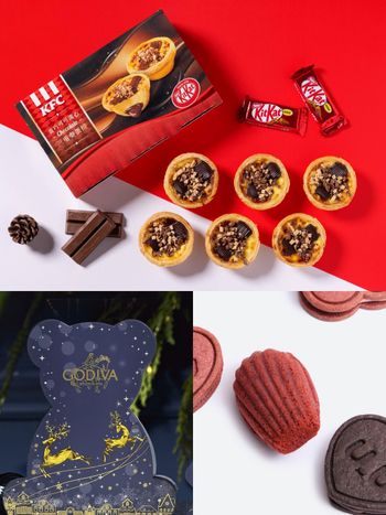2025聖誕節限定甜點推薦！肯德基可可流心蛋撻、LADY M可麗捲餅禮盒、GODIVA小熊巧克力全都想吃！
