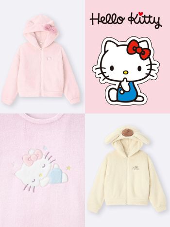  三麗鷗沒有要放過大家！GU推出Kitty、布丁狗聯名「眼睛閉閉」軟萌居家服！開賣日快記下！