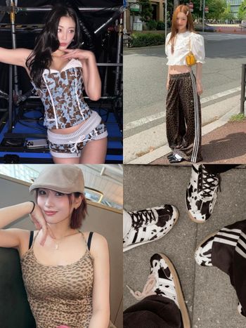 動物紋真的回來了！韓妞都在穿愛迪達「乳牛、豹紋、蛇紋」爆品推薦！乳牛紋是今年時髦關鍵！