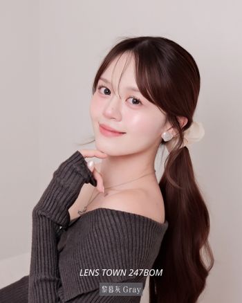 水彈女神權恩妃同款~韓國玻璃珠感隱眼新上市！👀 LENS TOWN 247BOM日拋兩款棕、灰兩色