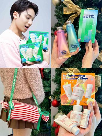2025千元聖誕交換禮物推薦！珉奎最愛INNISFREE綠茶籽&美白精華、PDRN安瓶超值入組，滿額還有聖誕糖果包裝！