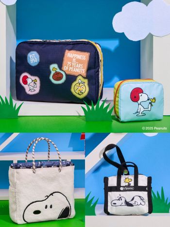史努比聯名買不完！LeSportsac X PEANUTS聯名回歸！羊羔絨史努比托特包可愛爆炸！
