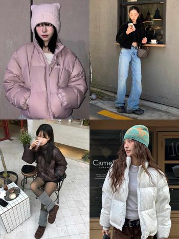 韓女冬天羽絨外套穿搭「不顯腫」秘訣藏在這！漆面款是今年關鍵字、上短下長比例直接瘦一圈！