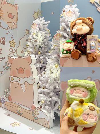 罐頭豬LuLu冬季快閃店在台中！「50公分泰迪Lu玩偶&聖誕系列吊飾」太可愛、買盲盒再送Q翻收納盒！