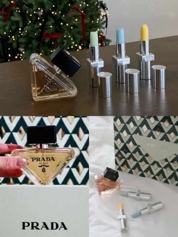 雙12百貨獨家優惠速報！PRADA Beauty聖誕禮盒首登場「潤唇膏雙入組、經典香氛彩妝禮盒」只要千元，這組真的心動！