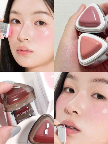 比水光更美的澎潤光！爆紅唇頰兩用「印章布丁光腮紅」，韓女化妝包都有這顆、鬆弛感裸妝必備！