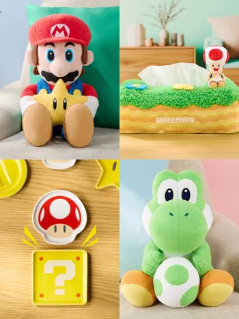 日妞都在搶！超級瑪利歐一番賞「耀西絨毛玩偶、問號方塊小碟子、奇諾比奧面紙套」Q到想收整套！