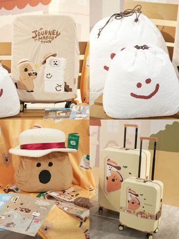 萬國通路eminent聯名人氣IP「DINOTAENG」矮袋鼠「旅行裝扮」行李箱、收納可愛爆！