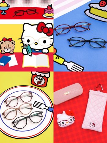 Kitty聯名買沒完！OWNDAYS推出Hello Kitty凱蒂貓眼鏡！蝴蝶結、愛心細節超可愛！