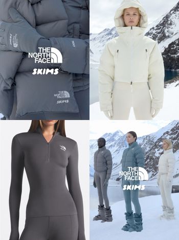 超好看滑雪行頭在這邊！The North Face與SKIMS再攜手「雲母灰、珠玉白」超美！竟然還有童裝！