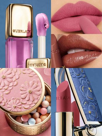 2026春季限量彩妝推薦！嬌蘭紅寶之吻唇膏、眼影盤換上珍稀緹花丹寧外殼，幻彩蜜粉球首加入淺藍粉珠，冷白膚色必收！