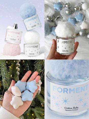 最夢幻聖誕香氛誕生！FORMENT經典寶寶麝香換上毛絨絨雪球瓶蓋＋星光標籤瓶身，交換禮物就選它！