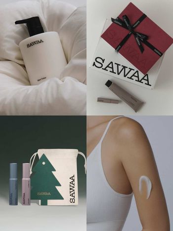 木質調香氛迷命定年末禮盒！SAWAA經典暖衫護髮油＋去角質沐浴露入組，全新「微光身體乳」睡前好眠必備！