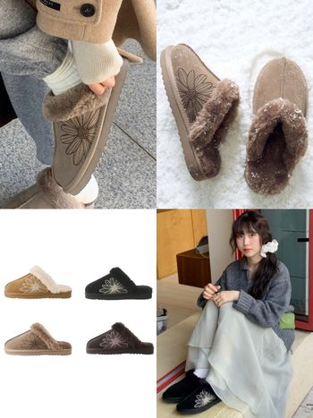 韓妞圈紅爆！Mardi小雛菊毛毛拖台灣也有了！「瘦瘦版型、駝棕色系」價格一千多很可以！