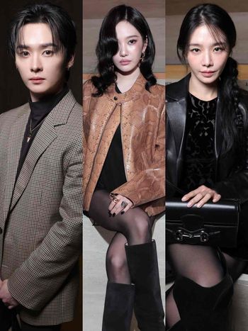 GUCCI大秀前排讓人瘋掉！「雕刻美男」SKZ李旻浩帥得太權威！aespa寧寧化身摩登女郎、氣場全開！