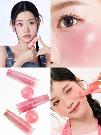 腮紅打亮眼影一次完成！I’M MEME「我愛嫩顏眼頰棒」水光＆奶霧兩種大勢妝感，一拍打造澎潤寶寶嫩肌！