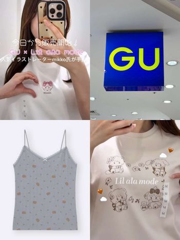 GU這系列可愛瘋！超萌日本插畫聯名「蝴蝶結小貓T恤」好可愛、百元吊帶背心一不小心就包色！