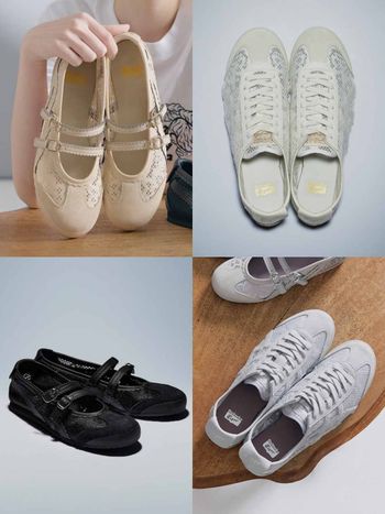 鬼塚虎「蕾絲版」芭蕾瑪莉珍鞋韓妞也陷入瘋狂！鏤空緹花蕾絲太美、台灣也悄悄上架了！