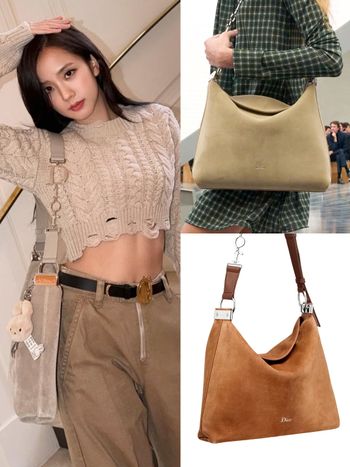原來Jisoo揹的是這咖！大家最近都在問的Dior流浪包來了！沙色麂皮根本天菜款！
