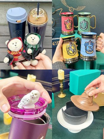 星巴克跟《哈利波特》聯名了！「葛來分多小熊鑰匙圈、金探子冷水杯、四學院溫變馬克杯」全都想要！