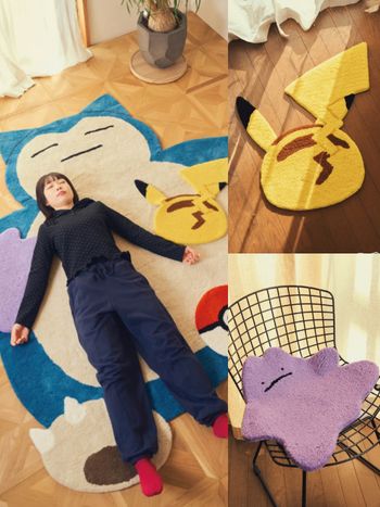 日本開賣超巨大寶可夢地毯！比人還大「卡比獸地墊」、超可愛「皮卡丘屁屁地毯」全都太想買！