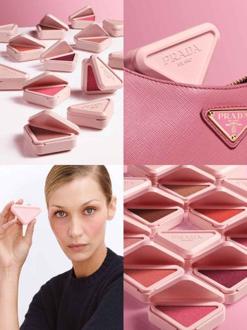 PRADA Beauty首位全球美妝大使登場！話題「三角腮紅」同步上市，奶霜質地一拍秒化粉，臉頰、眼妝、唇彩一盒搞定！