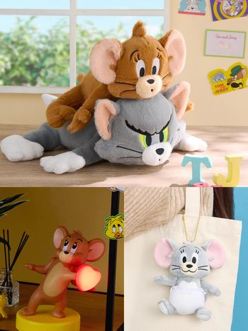 日妞社群狂討論！湯姆貓與傑利鼠一番賞「氣噗噗湯姆貓玩偶、小心臟傑利鼠夜燈」這天可愛開抽！