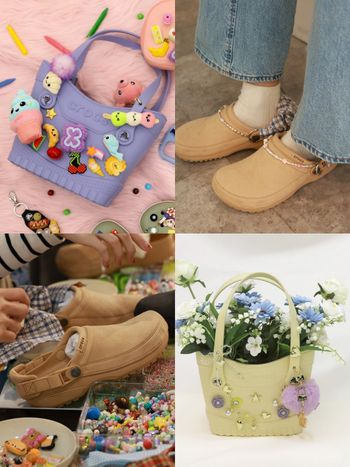 Crocs洞洞鞋又來逼人花錢了！新款麂皮雲朵拖鞋高級感拉滿、竟還推出「洞洞版」菜籃子包！