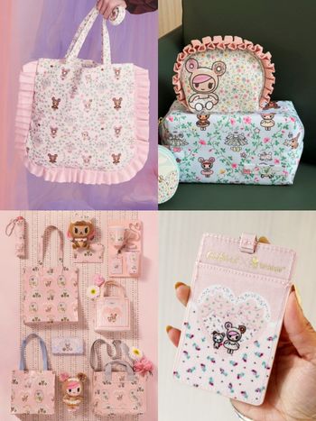 Cath Kidston新聯名是tokidoki甜甜圈小姐！荷葉邊、粉嫩碎花化妝包、證件套，日常通勤必備！