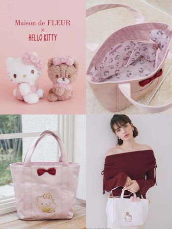 Kitty又來逼人花錢！日牌Maison de FLEUR聯名「軟軟蝴蝶結吊飾」太犯規、根本逼人都買！