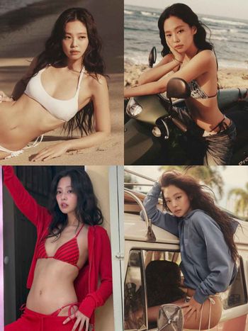 一早被辣醒！Jennie驚喜聯名美國泳衣品牌！「性感比基尼」美照連發、張張都是封面級！