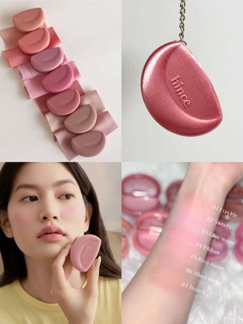 hince把半月型包包變成腮紅！全新霜轉粉質地，既融膚自然、又能柔焦磨皮，日本搶先上市秒成熱賣款！