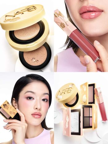 NARS春夏限定「2026妝點花漾系列」帶來桃花運！小光圈氣墊、小白餅換上奢華粉金外殼＋花卉剪影，嫩唇露新色美出天際！