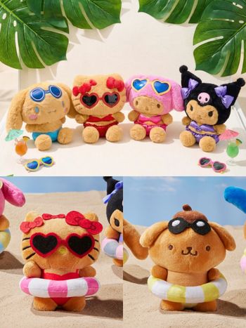 泰國開賣「曬黑三麗鷗」周邊！超可愛「焦糖布丁狗、比基尼Hello Kitty」玩偶吊飾全都想買！