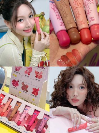 TWICE娜璉奶昔唇直接洗版全網！fwee全新推出18色奶昔唇釉，一抹直接變果汁嘟唇、太欠收！