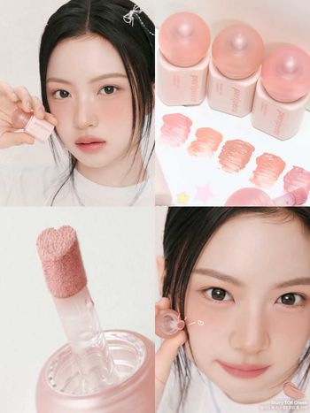 KiiiKiii忙內Kya被封最新美妝帶貨王！AI級美貌清甜演繹peripera「奶瓶頰彩霜」，一抹打造原生奶霧好氣色！