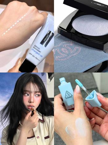 Karina「牛仔藍妝容」帶起全球爆紅趨勢！香奈兒丹寧打亮、植村秀寶寶藍飾底乳、3CE蘇打藍唇蜜...，秒去暗沉超透亮！