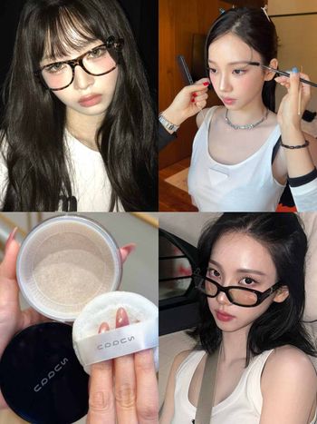 夏天戴眼鏡妝容怎麼畫才不被吃掉？韓女都在畫的「框內精緻妝」5個重點公開，氣色直接被救回來！