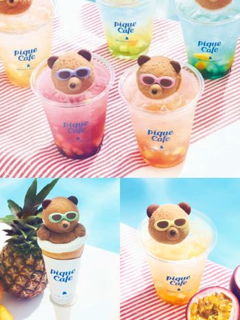要去日本的快看！Gelato Pique Cafe最新「墨鏡熊熊可麗餅、熊熊百香果氣泡飲」萌到捨不得開動！