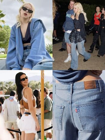 Levi’s根本Coachella最大贏家？Rosé狂穿「Boot寬鬆靴型牛仔褲」跑整場！這件買了不會後悔！