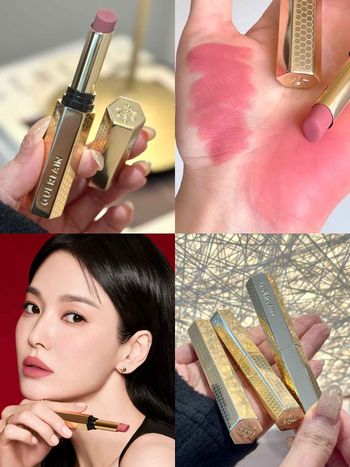 宋慧喬貴氣演繹唇膏界新一代夢幻逸品！嬌蘭「KISSKISS柔霧唇膏」浮雕蜜蜂圖騰＋金色蜂巢煙管設計，喬妹同款必收！