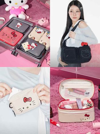 根本收納界天菜！韓牌再度聯名Hello Kitty！「後背包、化妝包」全都超能裝、女孩們無法冷靜！