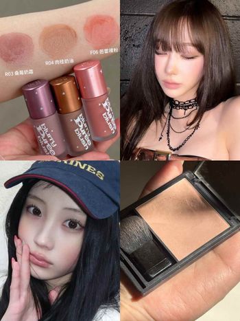 全網求教學！aespa Giselle、ILLIT沅禧同款換頭級瘦臉腮紅畫法，畫對位置、挑對顏色，讓你一刷彷彿瘦3公斤！