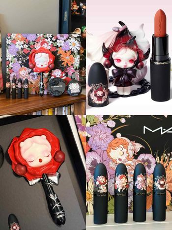 POP MART泡泡瑪特迷要瘋了！M·A·C聯名SKULLPANDA彩妝美到像藝術品，玫瑰手持鏡、浮雕氣墊必搶！